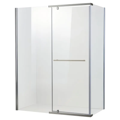 Душова кабіна без піддону Koer SR SC01-120x80x200-TR-01 прозоре скло Easy Clean 8мм, хром (KR5353)