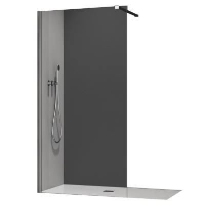 Душова перегородка Koer SR SP01-100x200-TR-01 Walk-In прозоре скло Easy Clean 8мм, хром (KR5393)