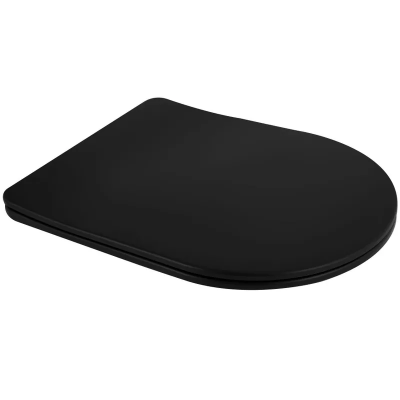 Сидіння-кришка для унітазу Mixxus Premium SEAT COVER ELLIPSE-BEVEL-2001 BLACK з мікроліфтом 463х361