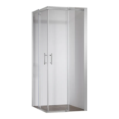 Душова кабіна без піддону Koer SR SC03-100x100x200-TR-01 прозоре скло Easy Clean 6мм, хром (KR5357)