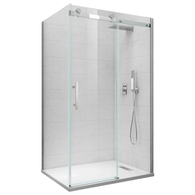 Бічна стінка до кабіни Koer SR SW01-90x200-TR-07 прозоре скло Easy Clean 8мм, графіт (KR5382)